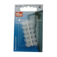 Set capse plastic de cusut, transparente 7 mm - Prym 347155